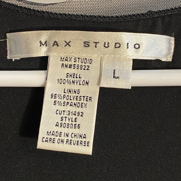 Black Sequined Party Dress - Max Studio SZ Large - Picture 3 of 3